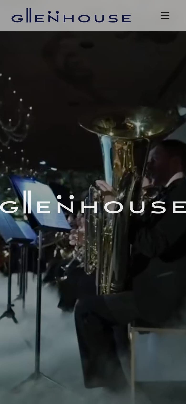Glenhouse home page on a phone