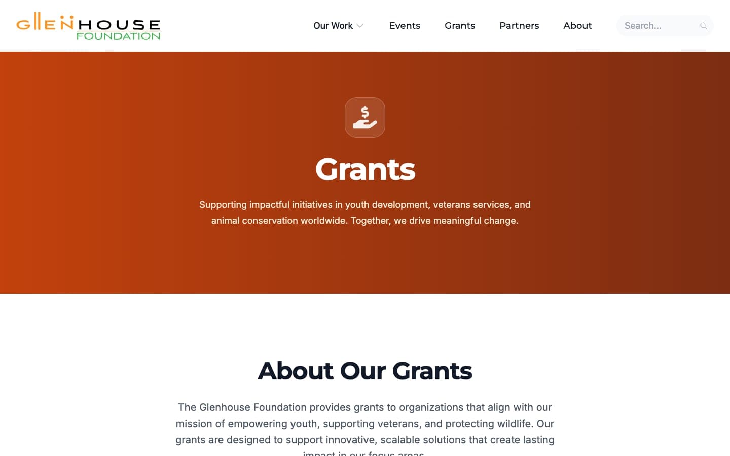 Grants page